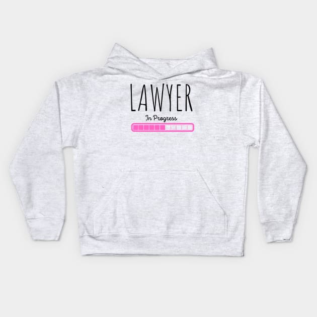 Lawyer in Progress Kids Hoodie by Proud Town Tees